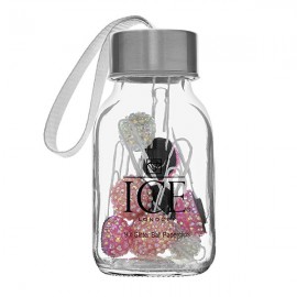 Glitter Ball Paper Clip Jar - Pink 